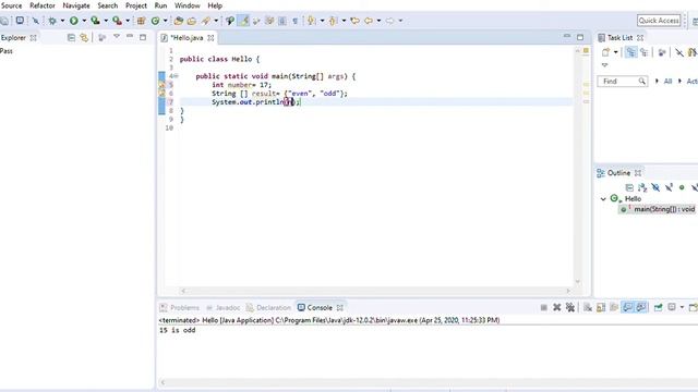 Check even or odd without conditional statement in Java смотреть онлайн