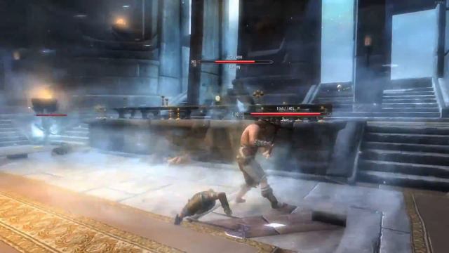 Skyrim Battles - Karstaag vs. The Hall of Valor & The Ebony Warrior смотреть онлайн