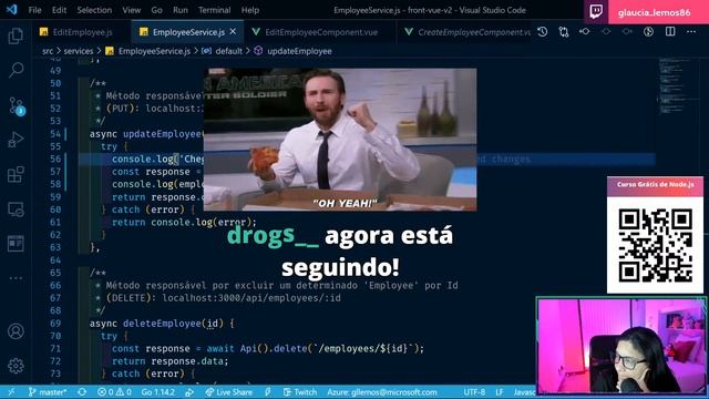 Live Coding CRUD Node.js + Vue.js + PostGreSQL - Dia 08 смотреть онлайн