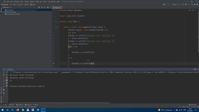 Java dasturlash tilidan boshlang'ich 13-dars смотреть онлайн