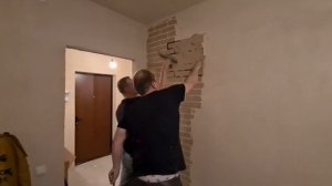 Кирпичная кладка своими руками / Трафарет под кирпич для штукатурки / Ремонт в стиле лофт