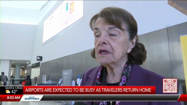 Sen. Dianne Feinstein (D-Calif.) among post-Thanksgiving travelers Monday смотреть онлайн