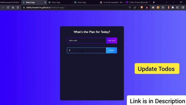 React To do list App Project Demo | React JS Project using Hooks смотреть онлайн