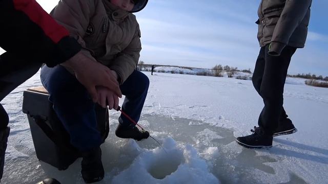 Уроки для начинающих рыбаков. Рыбалка на Татарке на мормышке с.Подхожее. смотреть онлайн