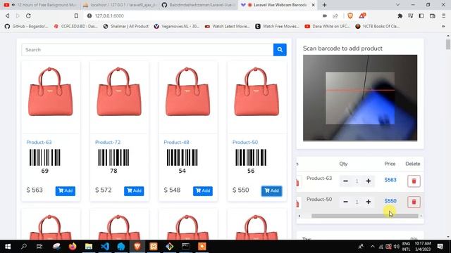 Laravel Vue Js POS Barcode QRcode Scanner Using Webcam смотреть онлайн