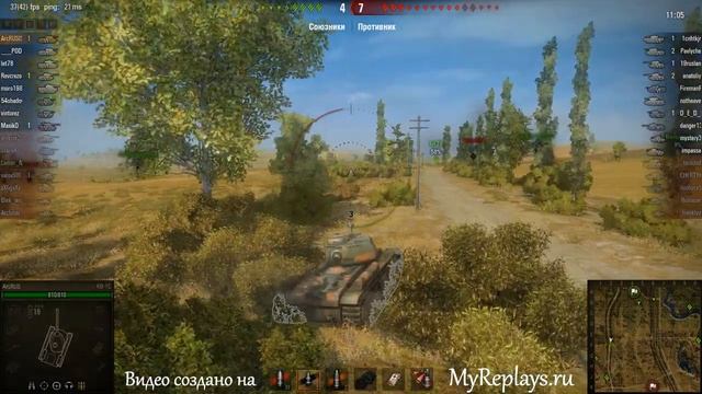 WOT: Прохоровка - КВ-1С - 7 фрагов - смотреть онлайн