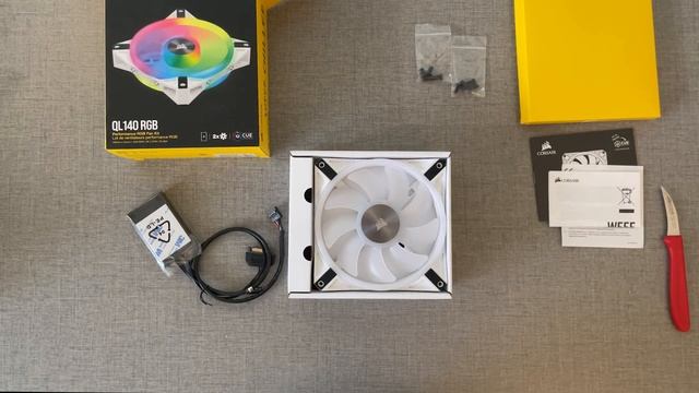 Corsair QL140 RGB Fans UNBOXING ? 140mm RGB LED PWM White, Dual Fan Kit with Lighting Node Core смотреть онлайн