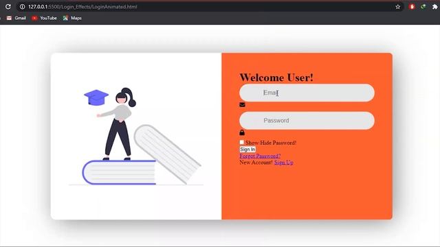 Responsive Login With Input Effect In HTML And CSS смотреть онлайн