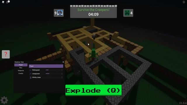 Creeper Chaos script – (AntiCheat bypass, Walkspeed, Inf jump) смотреть онлайн