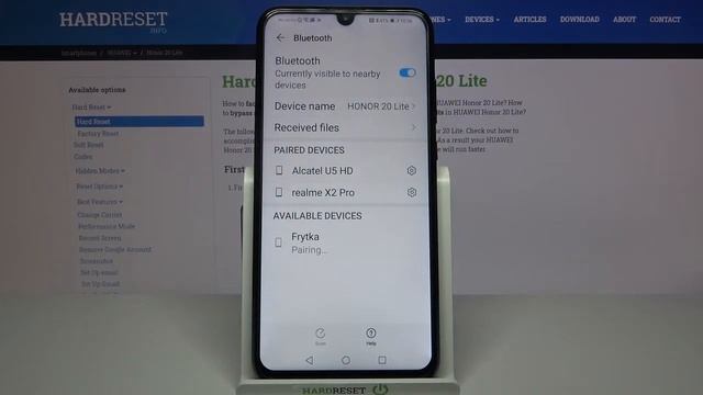 Honor 20 Lite - How to Connect Bluetooth Device смотреть онлайн