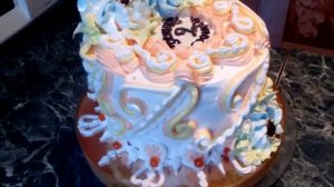 Торт Крещатый яр , украшенный БЗК