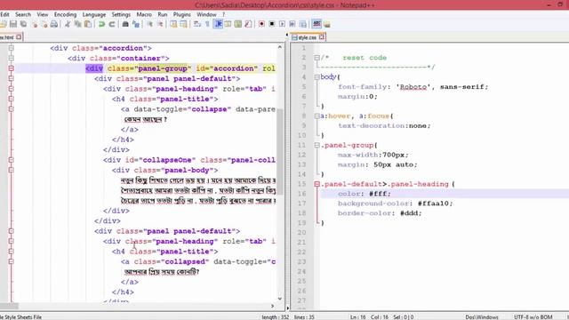 Bootstrap basic tutorial 2018 (Bangla) Part 4 - Accordion | web design bangla tutorial смотреть онлайн