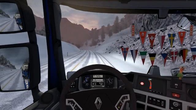 ETS2 Renault T 440KM skrz 12 kier. stavanger смотреть онлайн