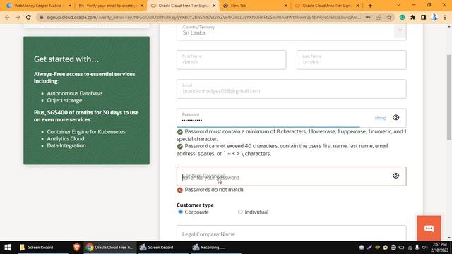 How to create an Oracle Cloud Tier account in correct way смотреть онлайн