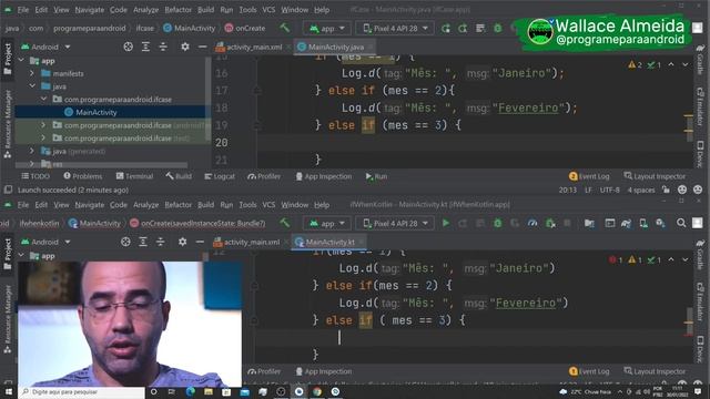 Você pode substituir o switch case pelo when | Java + Kotlin смотреть онлайн
