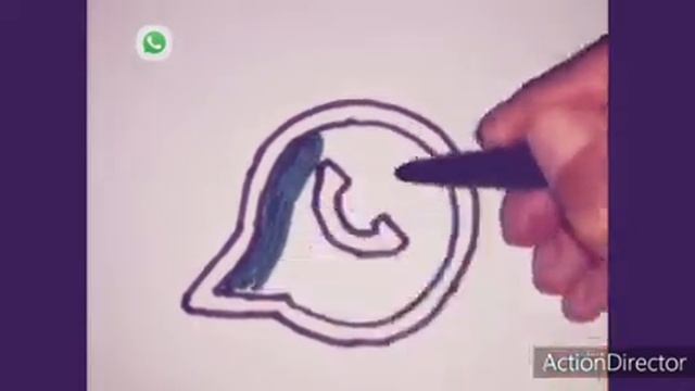 Как нарисовать Милую кнопки WhatsApp. просто рисуем, Урок рисования для детей, Учимся рисовать. ? смотреть онлайн
