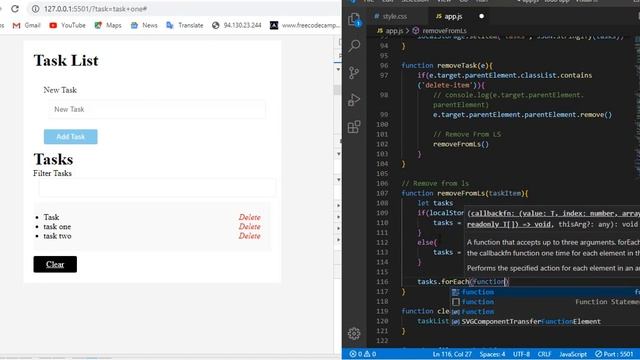Task Manager App With Vanilla JavaScript | Add Tasks to Local Storage | JavaScript beginners projec смотреть онлайн
