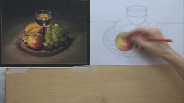 23.2 Натюрморт акварельными карандашами \ часть 2 смотреть онлайн
