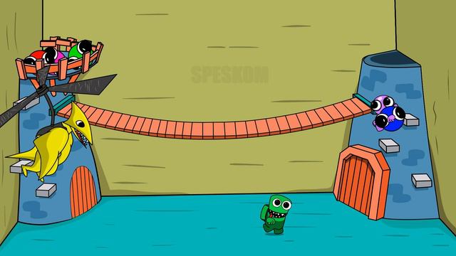 AMONG US (Rainbow Friends) VS Playtown! ANIMATION 17