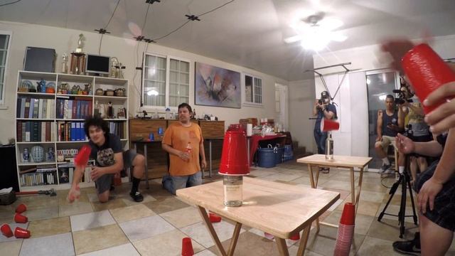 Flip Cup Ballet | Cup Flipping Team Game (Minute to Win It) смотреть онлайн