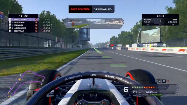 F2 2020 Marcus Armstrong monza 3 lap race смотреть онлайн