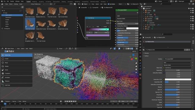 BSLIVE Blender 3.5 Geometry Nodes Hair & 3D Text Object Hair смотреть онлайн