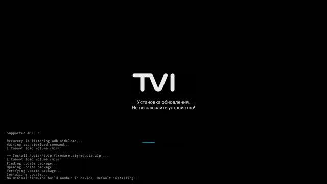 TVIP SBox S605 Восстановление прошивки из Recovery Mode