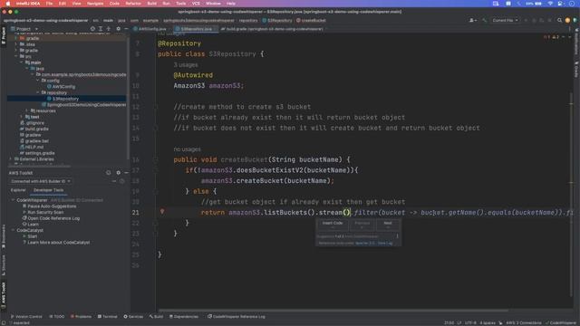 SpringBoot with Amazon S3 | AWS CodeWhisperer | AI Code Generator - Copilot смотреть онлайн