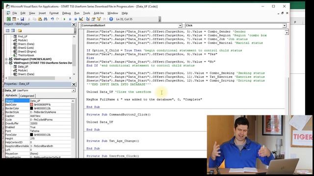 Excel Userforms for Beginners (7/10) – Use Excel VBA to Create A Userform and Manage a Database смотреть онлайн