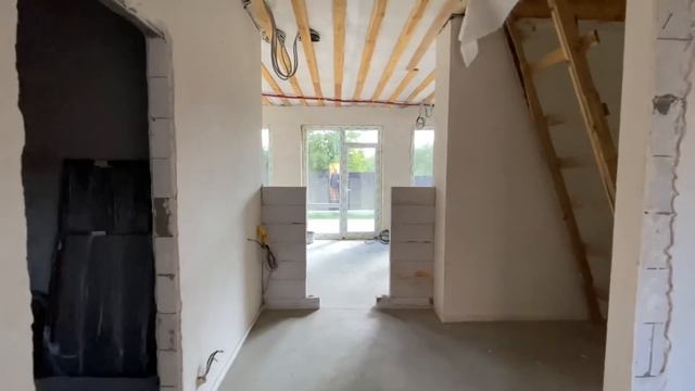 Одноэтажный дом с аттиковой стеной, Баварская кладка. смотреть онлайн