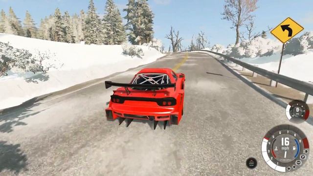 №2 l НЕРЕАЛЬНЫЙ ДРИФТ НА AE86 SPRINTER НА ЗИМНЕЙ КАРТЕ! l BeamNG Drive смотреть онлайн