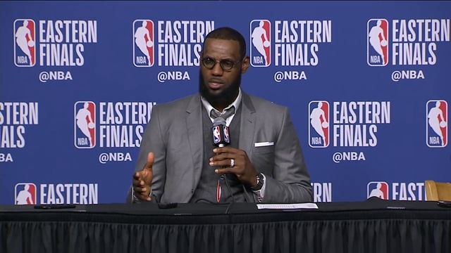 LeBron James Postgame Interview | Shows Off Memory From ECF Game 1 смотреть онлайн
