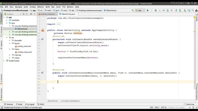 Android tutorial (2018) - 69 - Create Floating Context Menu in Android смотреть онлайн