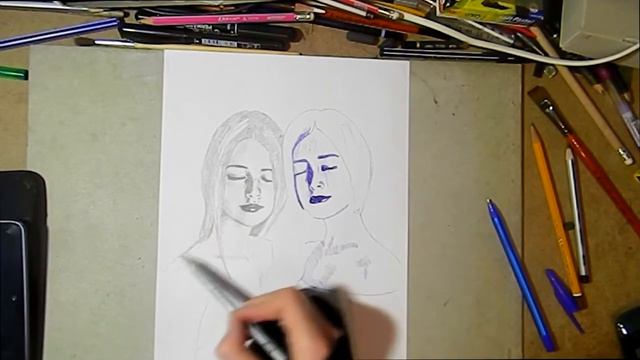 Мой новый арт карандашом и ручкой смотреть онлайн