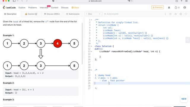 Leetcode 19. Remove Nth Node From End of List | 中文 | LC解題日記 смотреть онлайн