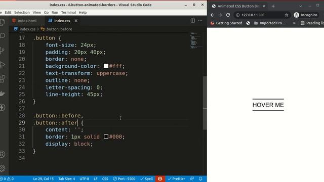 CSS Animated Border Button смотреть онлайн