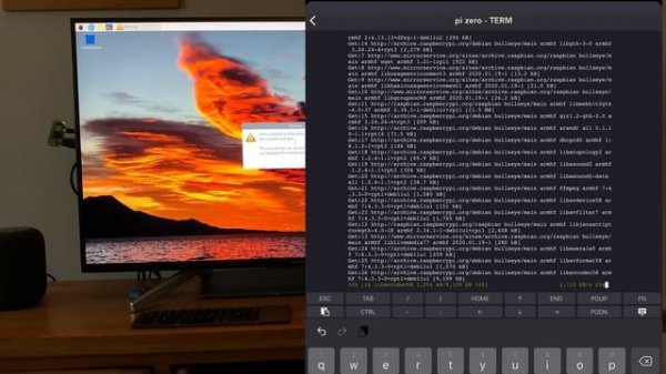 Raspberry Pi Zero 2W First time minimal setup. Powered by TV.