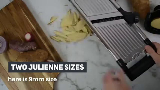 Adjustable Stainless Steel Mandoline Food Slicer With One Pair Cut-Resistant Gloves смотреть онлайн