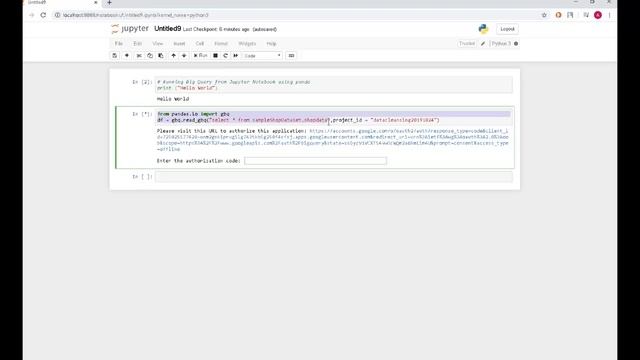 Google BigQuery using Python in Jupyter Notebook смотреть онлайн