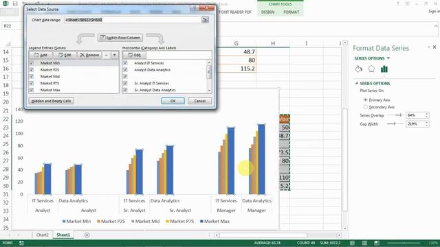 Excel for HR: Market Benchmark Pay Report with Floating Bar Chart (Part 1) смотреть онлайн