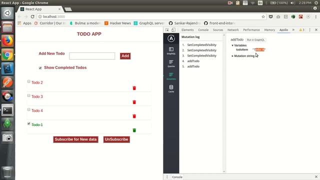 apollo devtools demo with react смотреть онлайн