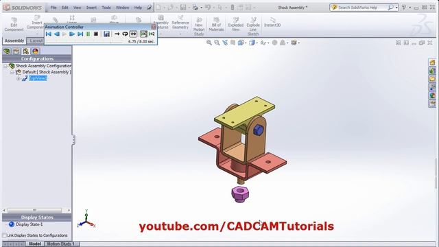 SolidWorks Exploded View Tutorial Complete with Animation Video and Line Sketch смотреть онлайн