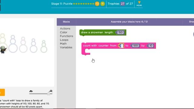 Code.org: The Artist 3: Stage 11: Puzzles 8-11 смотреть онлайн