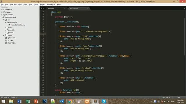 Framework php 06: Gọi controller từ router, namespace смотреть онлайн