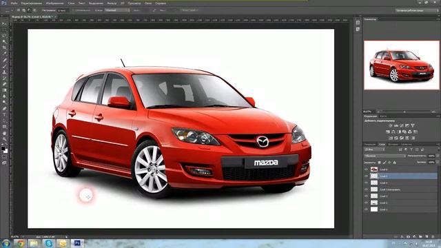 Как нарисовать тень для автомобиля в фотошопе смотреть онлайн