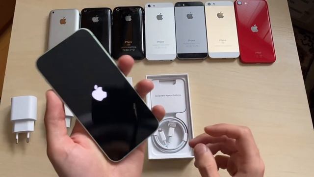 iPhone 12 mini UNBOXING ? compare with iPhone 2G 3G 3GS 5 5s SE 2020 смотреть онлайн