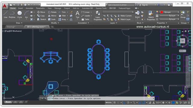 Selecteren met lasso AutoCAD 2015 смотреть онлайн