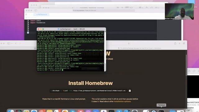 Junior iOS Developer Course - Installing git and homebrew смотреть онлайн