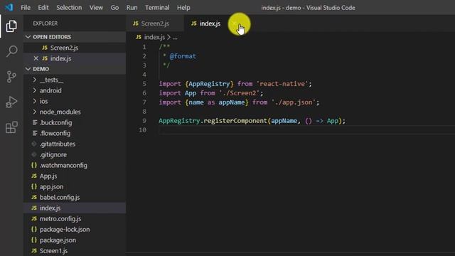 Pass Data between two screen in React Native смотреть онлайн