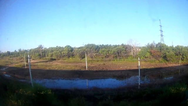 Вид из окна поезда - город Свободный и пересечение реки Зея (Амурская область) смотреть онлайн